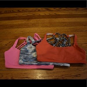 3 lululemon free to be bras